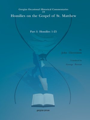 cover image of Homilies on the Gospel of St. Matthew